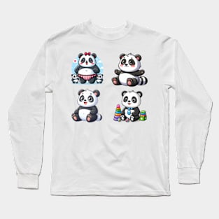 Panda Zen Garden - Tranquil Art for Peaceful Souls Long Sleeve T-Shirt